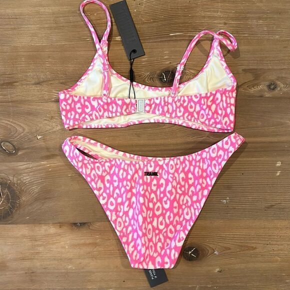 TRIANGL MACI - CHEEKY PINK LEOPARD NO BAG NEW WITH TAGS - Picture 2 of 7